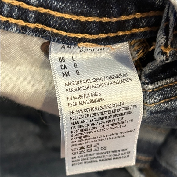 American Eagle Stovepipe Stretch Women's Normcore Blue Denim Overalls Women’s L - Picture 5 of 10